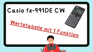 Casio fx-991DE CW Taschenrechner: Wertetabelle von einer Funktion erstellen, Mathe Erklärvideo