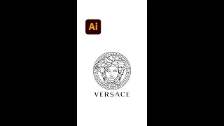 Versace Logo Illustration - Illustrator tips #shorts - Design.lk