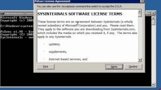 Windows Sysinternals PsExec Tool - Run CMD Prompt as System Account