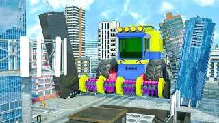 Monster Truck Destroys Buildings in the City | Wheel City Heroes (WCH) Police Truck Cartoon
