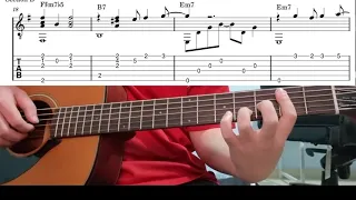 Autumn Leave - Easy Fingerstyle Guitar Playthrough Tutorial Lesson With Tabs