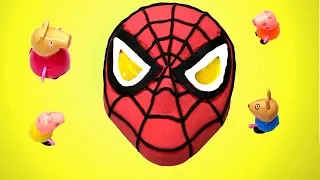 DIY How to make Kinetic Sand Jelly Slime Spiderman Masks DIY Play Doh Learn Colors Peppa Pig