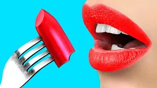 12 DIY Edible Makeup Ideas / 12 Funny Pranks