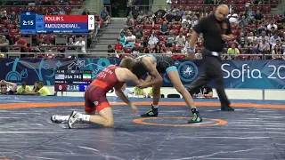 1/2 FS - 48 kg: S. POULIN (USA) v. R. AMOUZADKHALI (IRI)