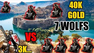DEATHMATCH: 7 WOLFS (40K) vs ME (3K) - POOR START - Stronghold Crusader HD (90 speed)