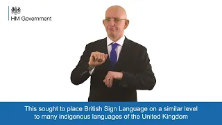 British Sign Language Bill and Explanatory Notes (BSL version)