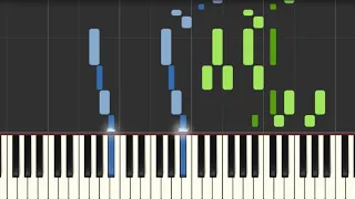 Toccata and Fugue in D Minor Johann Sebastian Bach  [ Easy Piano Tutorial] Synthesia