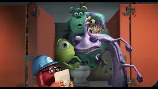 Hiding from Randall scene (Monsters Inc 2001)