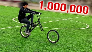 1 МИЛЛИОН ПОДПИСЧИКОВ ЧЕЛЕНДЖ! БЕЗ ПЕРЕДНЕГО КОЛЕСА НА BMX!