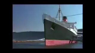 Queen Mary getting struck by a tsunami