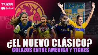 ¡MÁXIMA RIVALIDAD! 🦅🐯 GOLAZOS entre América y Tigres Femenil | TUDN