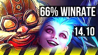 CORKI & Maokai vs JINX & Xerath (ADC) | 66% winrate, Dominating | KR Diamond | 14.10