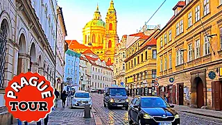 Prague 4k Walking tour  -  Malá Strana / Petřín  - Malostranské náměstí / Czech Republic  #asmr