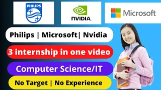 Microsoft Internship | NVIDIA internship | Philips Internship | data analyst job | fresher can apply