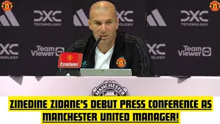 ZINEDINE ZIDANE UNVEILED: A NEW ERA BEGINS, PRESS CONFERENCE COMMENCES AT MANCHESTER UNITED.