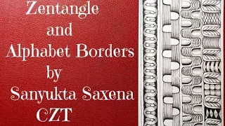 Zentangle Alphabet Borders (U)