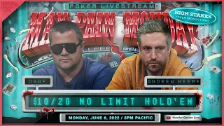Andrew Neeme, DGAF, Lynne, Richard & Sashimi Play $10/20 MAX PAIN MONDAY!! Commentary by RaverPoker
