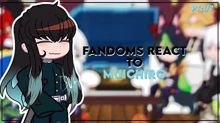 ᘛ ˙ ִ fandoms react to muichiro | pt: 1/? | kny/ds | 🇧🇷 🇺🇸 | GENMUI!!