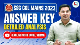 CGL Mains 2023 | CGL Mains 2023 English Paper Discussion| By Gopal Verma Sir #ssc #english #ssccgl