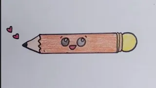draw cute pencil || easy pencil drawings || cute pencils drawings