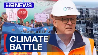 PM Albanese ignites battle with climate activists after gas sector support | 9 News Australia