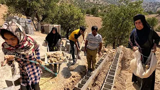 Building a NEW nomadic house with Block and Cement