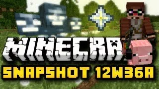 Minecraft Snapshot 12w36a - WITHER BOSSES, HEADS, NETHER STARS, & MORE! (HD)