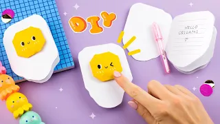 DIY  Мини блокнот Антистресс из бумаги | Оригами | DIY Paper Mini Notebook Fried Eggs