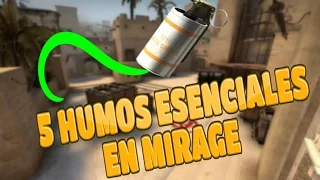 5 HUMOS ESENCIALES EN MIRAGE! - CS:GO