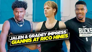 Giannis Impressed By Jalen Green, Grady Dick & More at Rico Hines Runs!