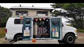 Solo female Sportsmobile van camper, and how she raises the pop top herself (a unique system)