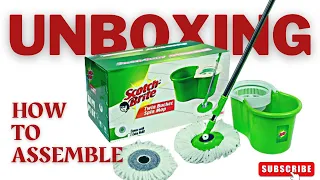 Scotch brite 2 in 1 spin mop, how to attach and detach mop, how to use Scotch brite mop