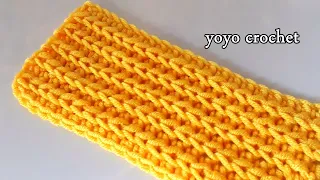 غرز كروشيه : كروشية غرزة سهلة جديدة  نسائى و رجالى وتصلح  للشنط  - crochet easy stitch #يويو_كروشية