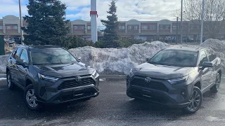 2023 Toyota RAV4 XLE Hybrid VS NEW XLE Premium Hybrid Side By Side Comparison