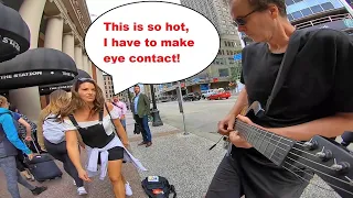 Black magic busker - Laying down the hot latin licks like it's 1969 - Warning: EYE CONTACT AHEAD!