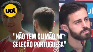 CRISTIANO RONALDO X Bruno Fernandes: 'Sem clima estranho na seleção portuguesa', diz Bernardo Silva