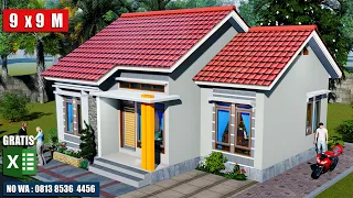 RUMAH MINIMALIS   UNTUK PEDESAAN  9 X 9 M || LENGKAP RAB (PDF)