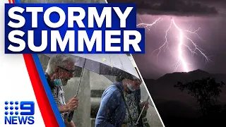 Storms, gusty winds and rainfall to kick off summer | 9 News Australia