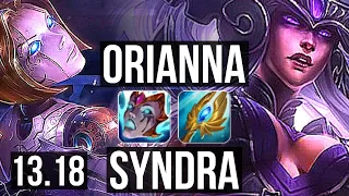 ORIANNA vs SYNDRA (MID) | Rank 1 Ori, 5/1/8, Rank 22 | JP Challenger | 13.18