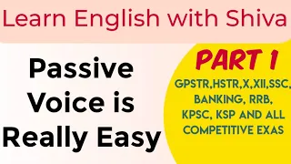 Voices- Active and Passive Voice  -GPSTR,HSTR,PRT, CLASS X &XII,SDA,FDA,PSI,PC,KPSC-C All Exams