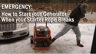 Emergency: How to Start a Generator When the Starter Rope Breaks