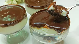 Homemade dessert in 5 minutes that melts in your mouth| no bake,no eggs,no gelatin