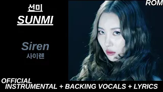 SUNMI (선미) ‘Siren (사이렌)’ Official Karaoke With Backing Vocals + Lyrics