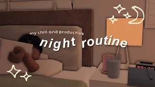 🌙 my chill night routine | roblox bloxburg roleplay