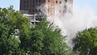 Dorm building implosion