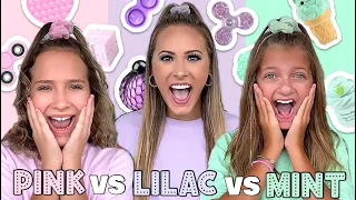 PINK 🌸 VS LILAC 🦄 VS MINT 👗 FIDGET SHOPPING CHALLENGE!