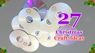 DIY 27 Economical Christmas Decoration idea with CD/DVD | DIY Affordable Christmas craft idea🎄233