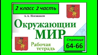 Окружающий мир  рабочая тетрадь 2 класс страница 64-66. Путешествие по Москве