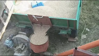 Air blower fan - homemade grain loader