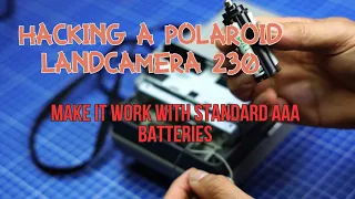 Convert a Polaroid Landcamera to AAA batteries